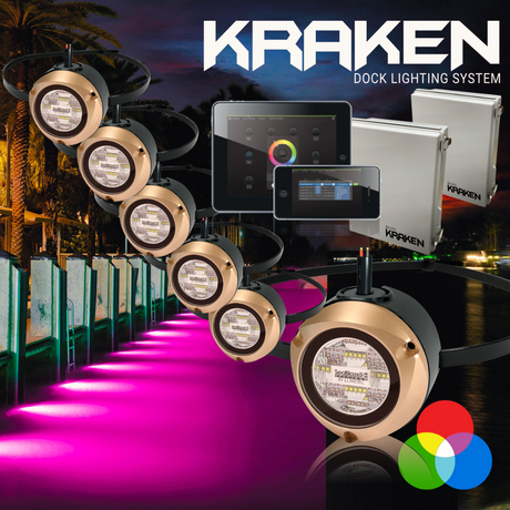 Lumitec Kraken Underwater Dock Light System - Full Kit with 6  Lights
RGBW