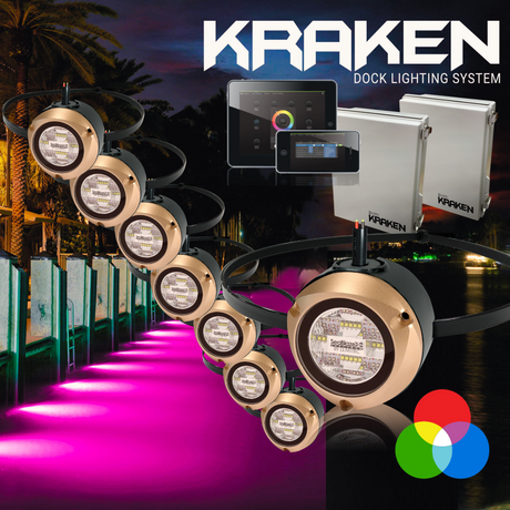 Lumitec Kraken Underwater Dock Light System - Full Kit with 8  Lights
RGBW led