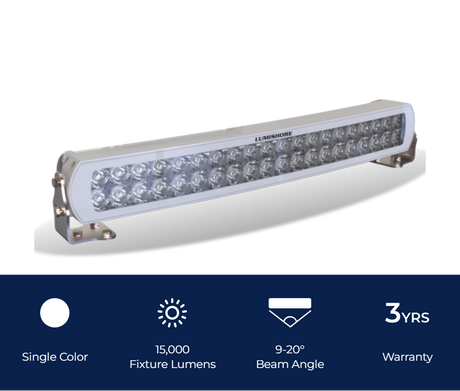 Lumishore 20" Single Color Light Bar - White product features