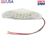 SI Flush Mount LED Navigation Light – SI PBT-G Stern light no background with wire made in usa 2nm uscg