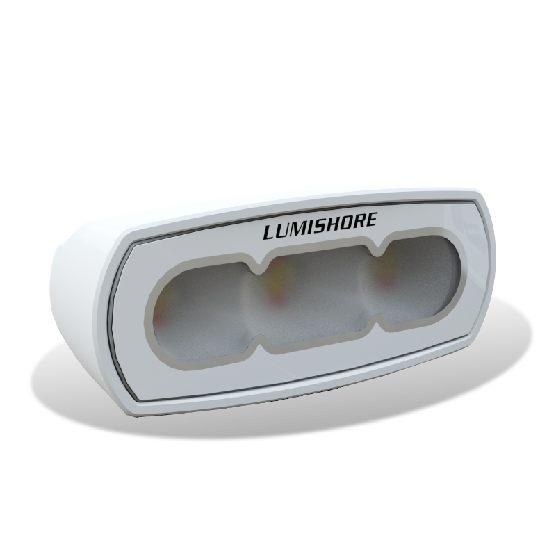 Lumishore - Abovewater White LED Flood Light 4" side view