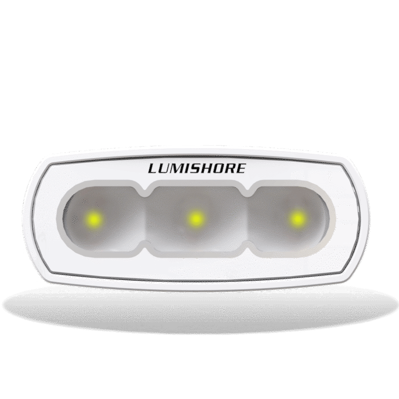 Lumishore - Abovewater White LED Flood Light 4" front vew