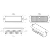 CapriLT LED Flood Light in white finish, featuring a compact, durable design instelation diagram