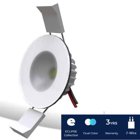 Lumishore - ECLIPSE Downlight DL55  White no background with product specs