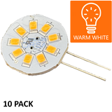 G4 Side Pin LED Replacement Bulb warm white no background 10 pack