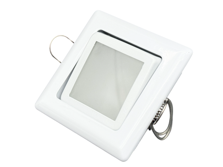 DRSA Expedition Square Marine Downlight with white finish and 12-24V G4 socket
