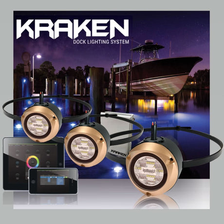 Lumitec Kraken Underwater Dock Light System - Full Kit with 3 Lights
