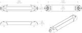 Mini Rail2 LED utility light, compact and water-sealed, versatile color options, sleek design install diagram
