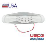 SI Flush Mount LED Navigation Light – SI PBT-G Stern light no background with wire made in usA