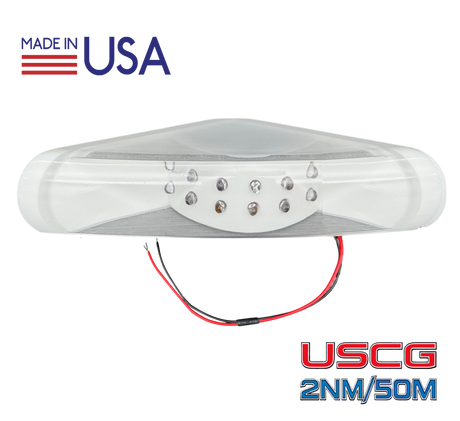 SI Flush Mount LED Navigation Light – SI PBT-G Stern light no background with wire made in usA