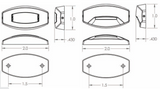 Slim modern LED light with RGBW color options product diagram