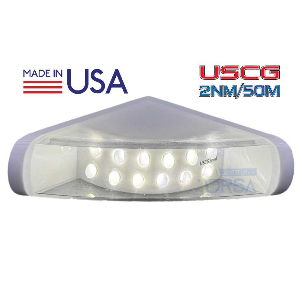 SI Flush Mount LED Navigation Light – Stern/ white no background