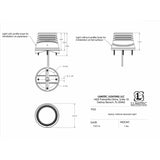 Zephyr LED Spreader/Deck Light with brushed base instelation dagram