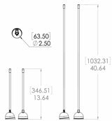 Contour LED Anchor Light with 39" shaft instalation diagram