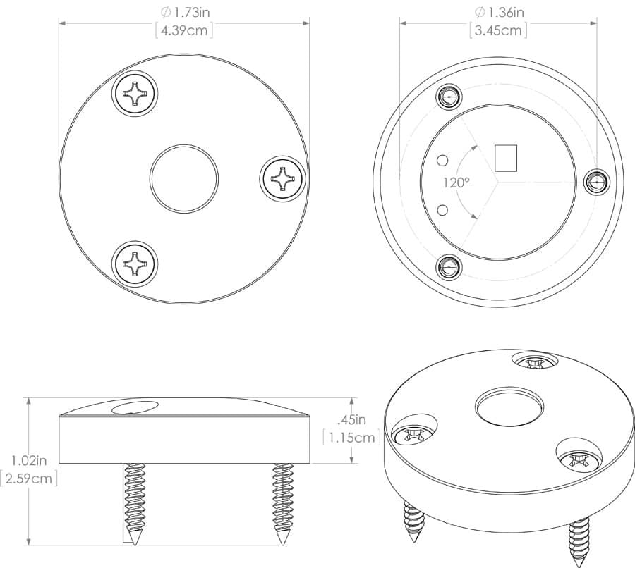 Lumitec Anywhere LED Utility Light Diagram