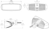 Lumitec - CapreraLT Bracket Mount LED Flood Light product diagram