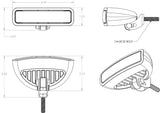 Caprera3 Bracket Mount LED Flood Light with Spectrum RGBW, compact white housing instelation diagram
