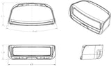 Corsica Inset LED Flood Light with Spectrum Halo sleek molded design for marine hardtops white finish instelation diagram