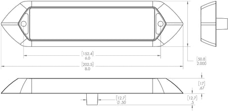 lumitec - Javelin 600X led marine Underwater Light install diagram
