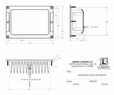 Maxillume H120 Marine LED Flood Light with heavy-duty aluminum housing white instelation diagram