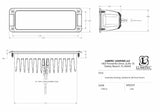 The Maxillume H60 Flush Mount LED Flood Light instelaton diagram