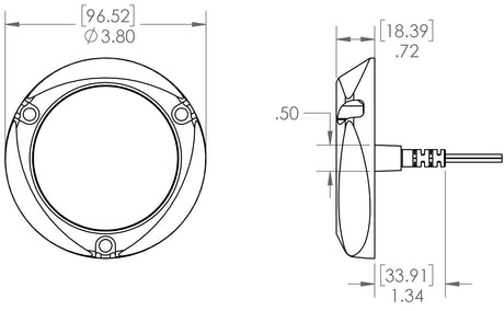 SeaBlaze X2 Spectrum underwater light, 6,000+ lumens, solid bronze install diagram