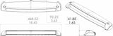 triple Razor LED Light Bar Spot delivering 10,000 lumens, sleek white finish flush-mount design instelation diagram