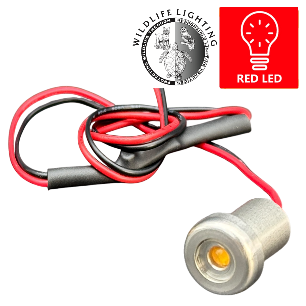 Bright and Compact Bullet red LED Light for dock Rails and wildlife lighting