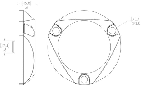 SeaBlaze Mini Spectrum underwater light, 870 lumens, RGBW, Poco compatible, compact design install diagram
