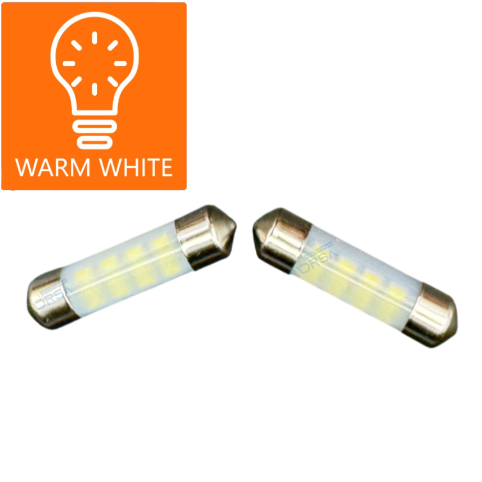 12V DC SV8 Festoon warm white LED replacement bulb for 10W incandescent lights