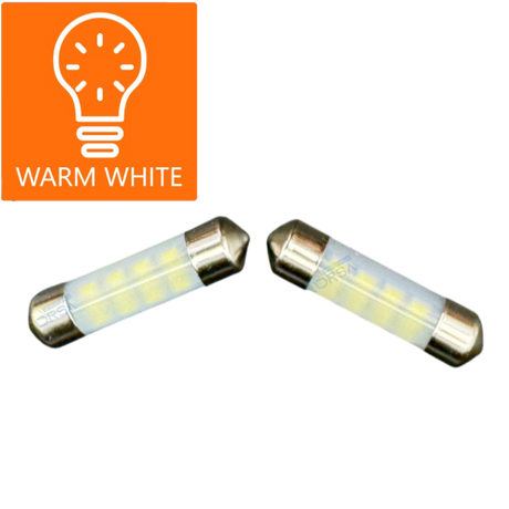 12V DC SV8 Festoon warm white LED replacement bulb for 10W incandescent lights